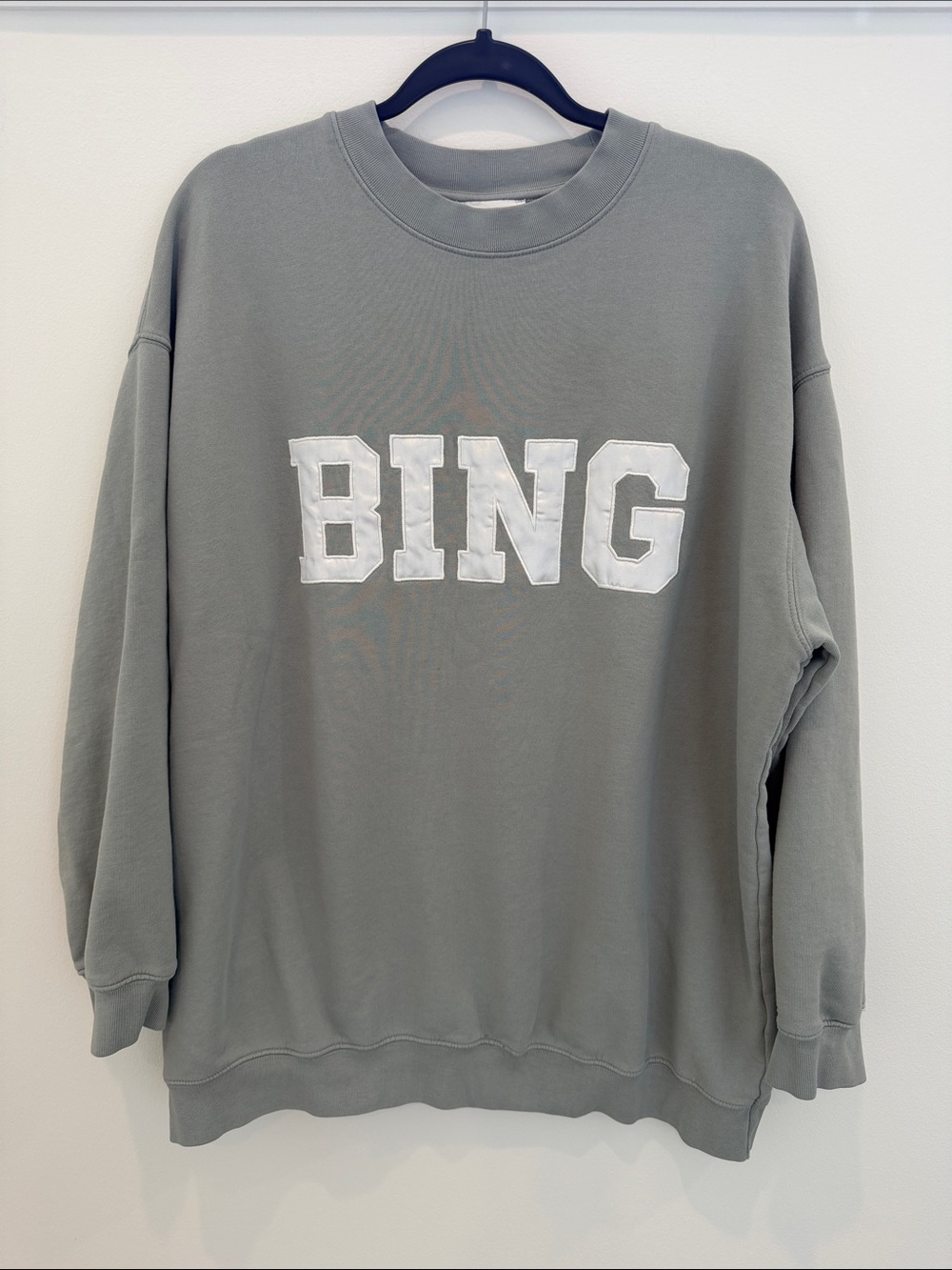 Anine Bing Embroidered Logo Crewneck Sweater